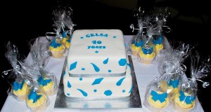 The special cake produced for CELSA’s 40th anniversary held at the Hamilton Suite, Drayton Manor Park.