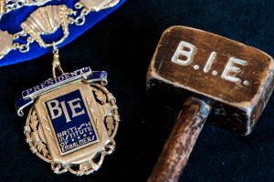 BIE president’s chain of office and historic gavel.